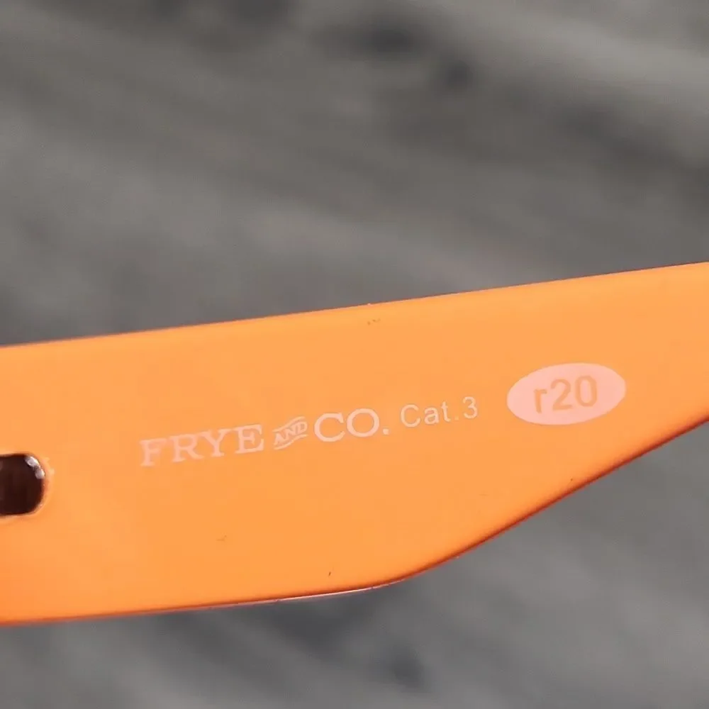 NWT Frye & Co Neon Orange Chunky Statement Sunglasses